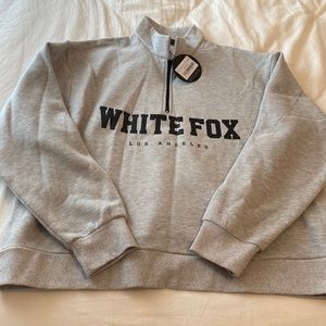 White Fox Boutique Zip Front Sweater